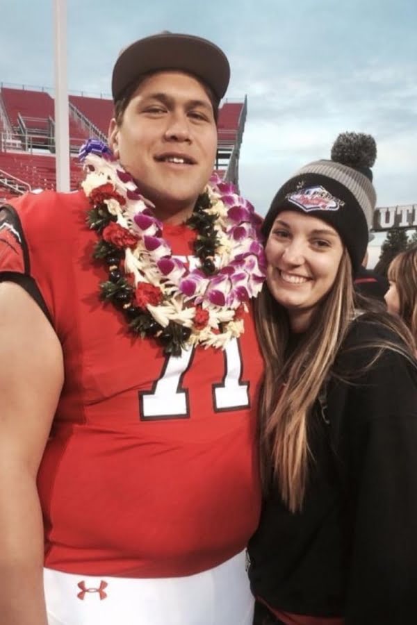 Kala Friel with his wife in Utes uniform