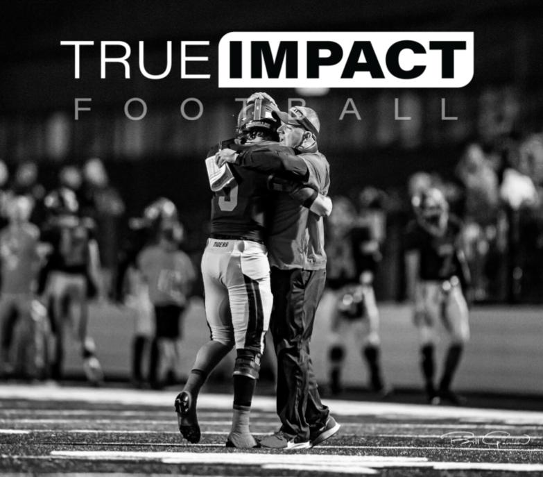 True Impact Logo with Coach and Payer on field