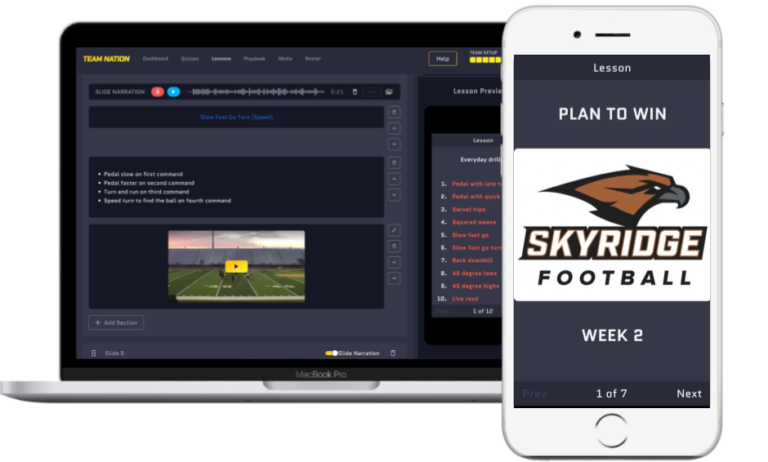 Image of Weekly Football Practice Plans in computer and mobile phone